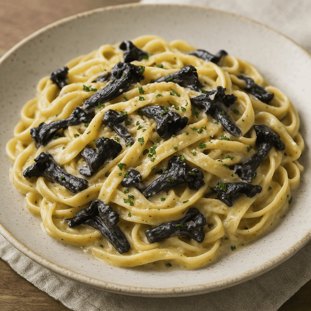 Mustatorvisieni Pasta Resepti