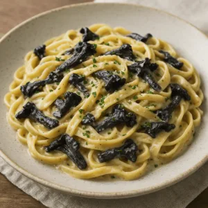 Mustatorvisieni Pasta Resepti