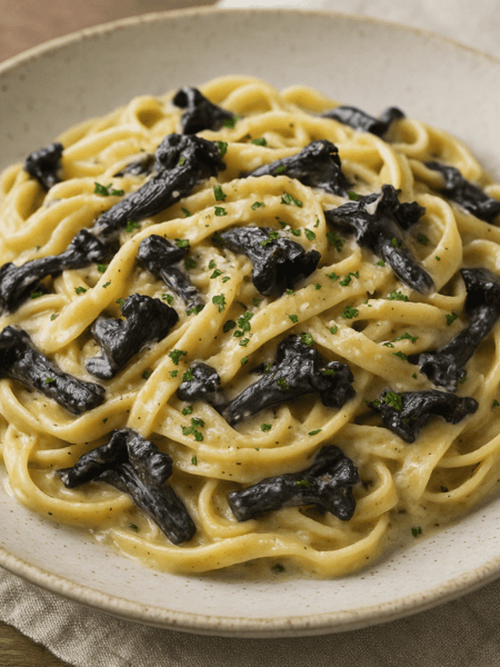 Mustatorvisieni Pasta Resepti